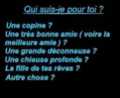 je ss koi pour toi ??